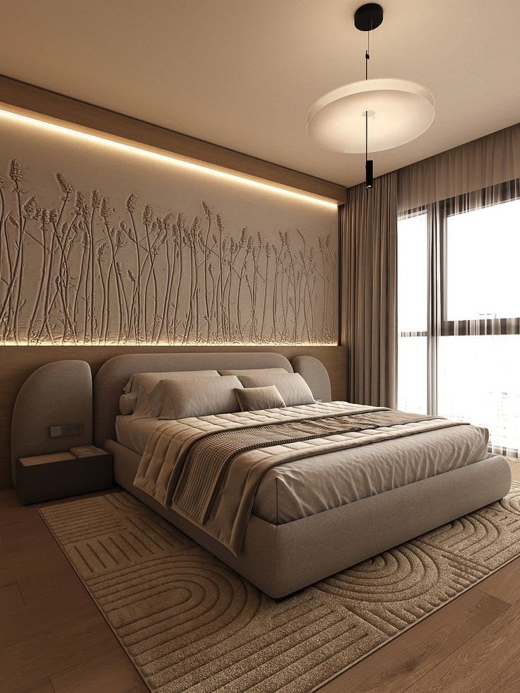 Modern Bedroom Retreat with Floor-to-Ceiling Sliding Glass Wardrobe #3